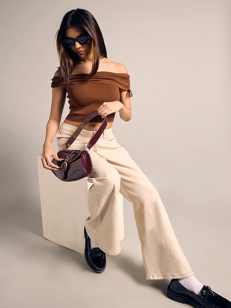 Fitted Off-Shoulder Top