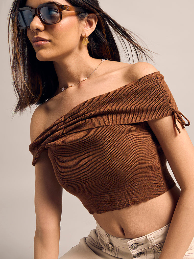 Fitted Off-Shoulder Top