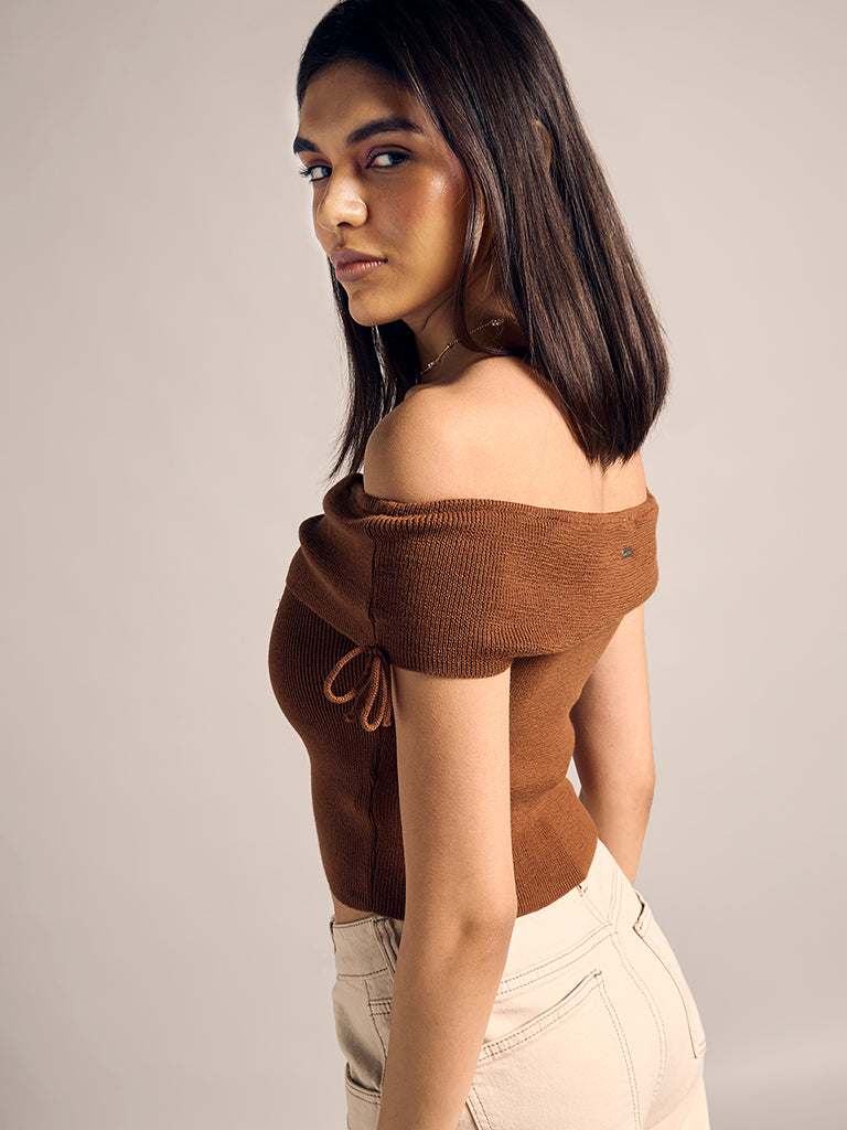 Fitted Off-Shoulder Top