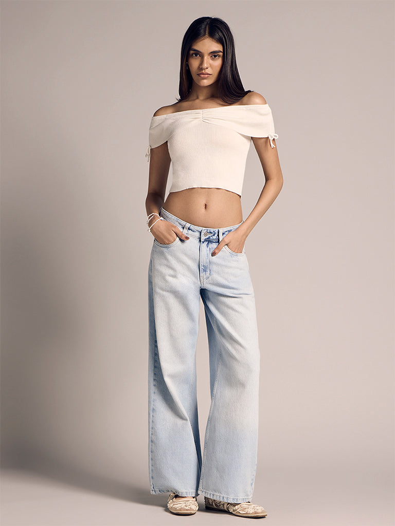 Fitted Off-Shoulder Top