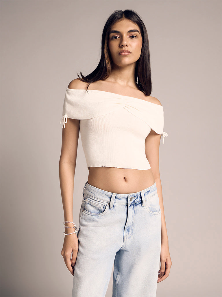 Fitted Off-Shoulder Top