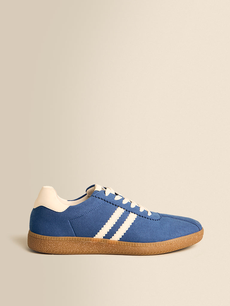 Contrast Suede Sneakers