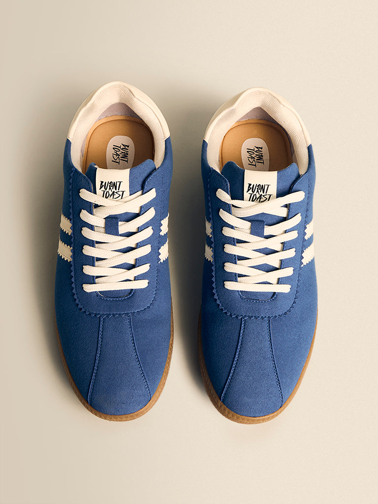 Contrast Suede Sneakers