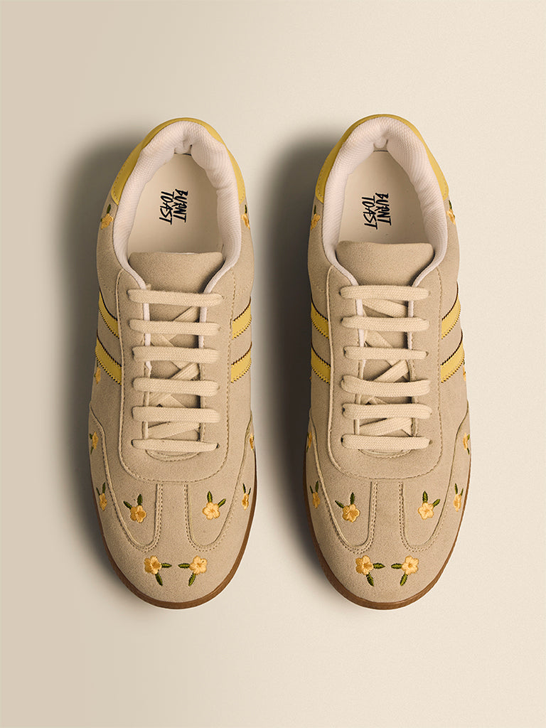 Floral Embroidered Sneakers