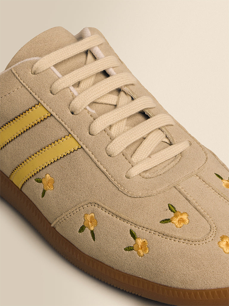 Floral Embroidered Sneakers