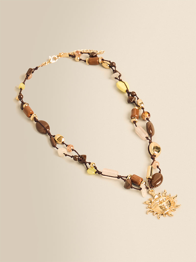 Beaded Necklace with Pendant