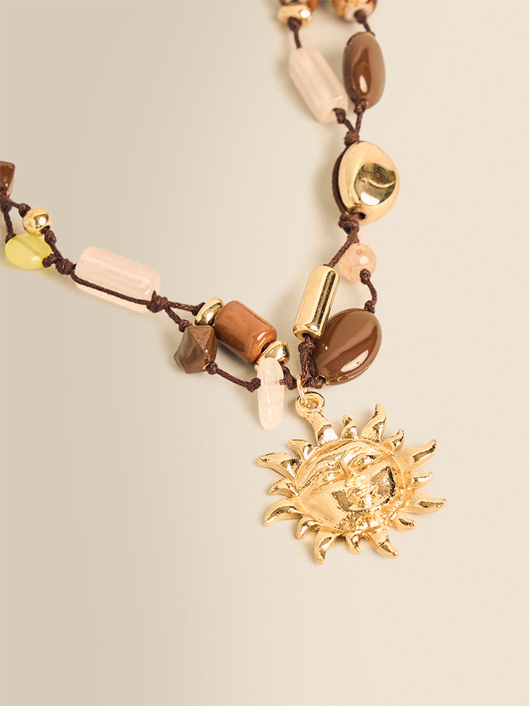 Beaded Necklace with Pendant