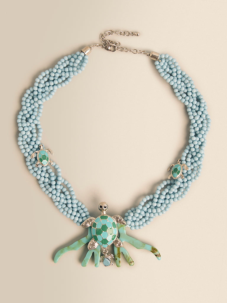 Beaded Necklace with Pendant