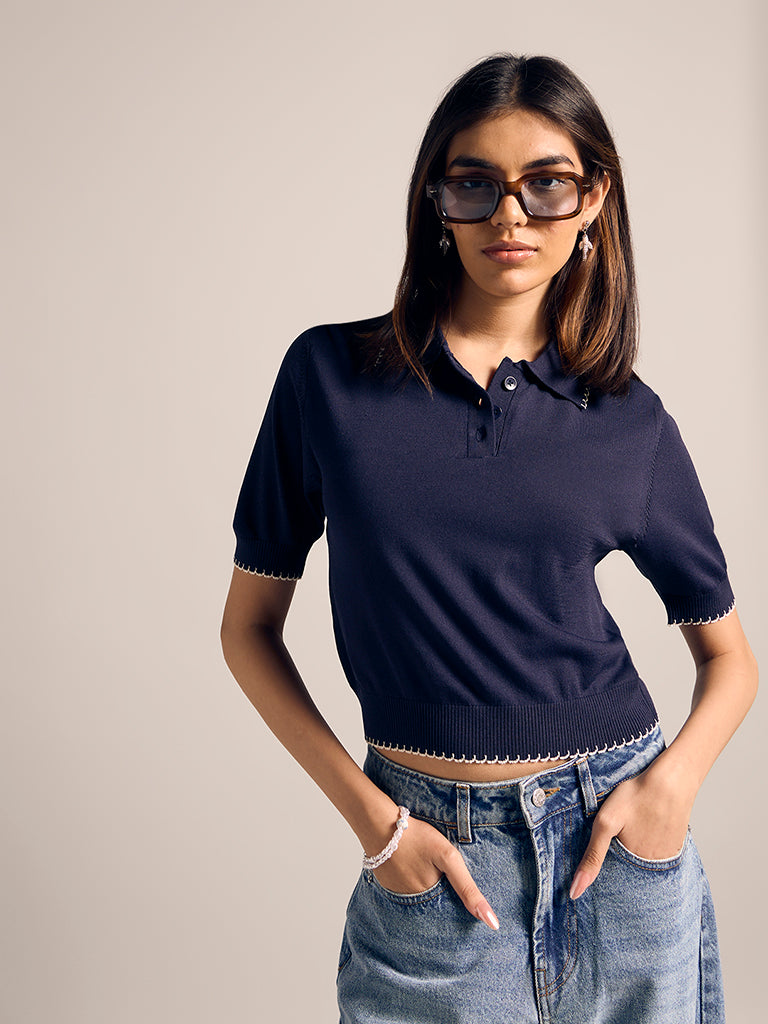 Fitted Polo Top