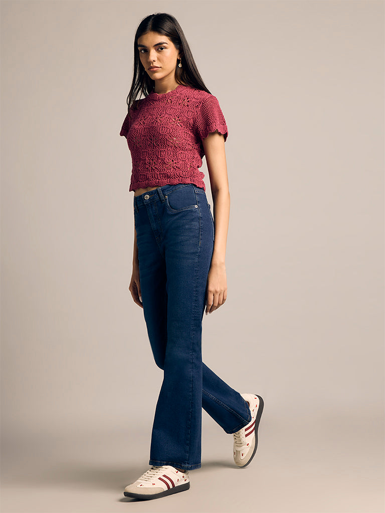 Crochet-Knit Top