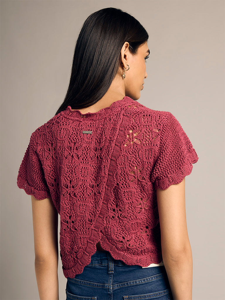 Crochet-Knit Top