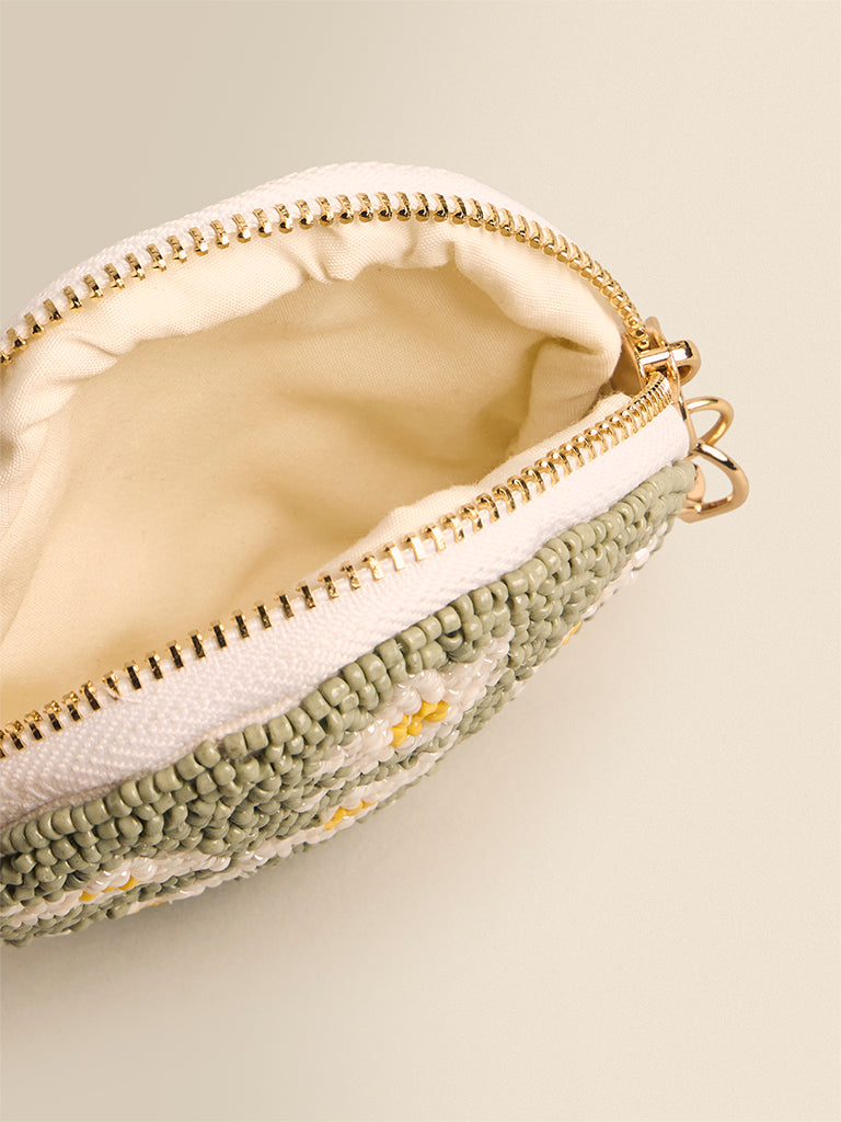 Beaded Floral Coin Purse