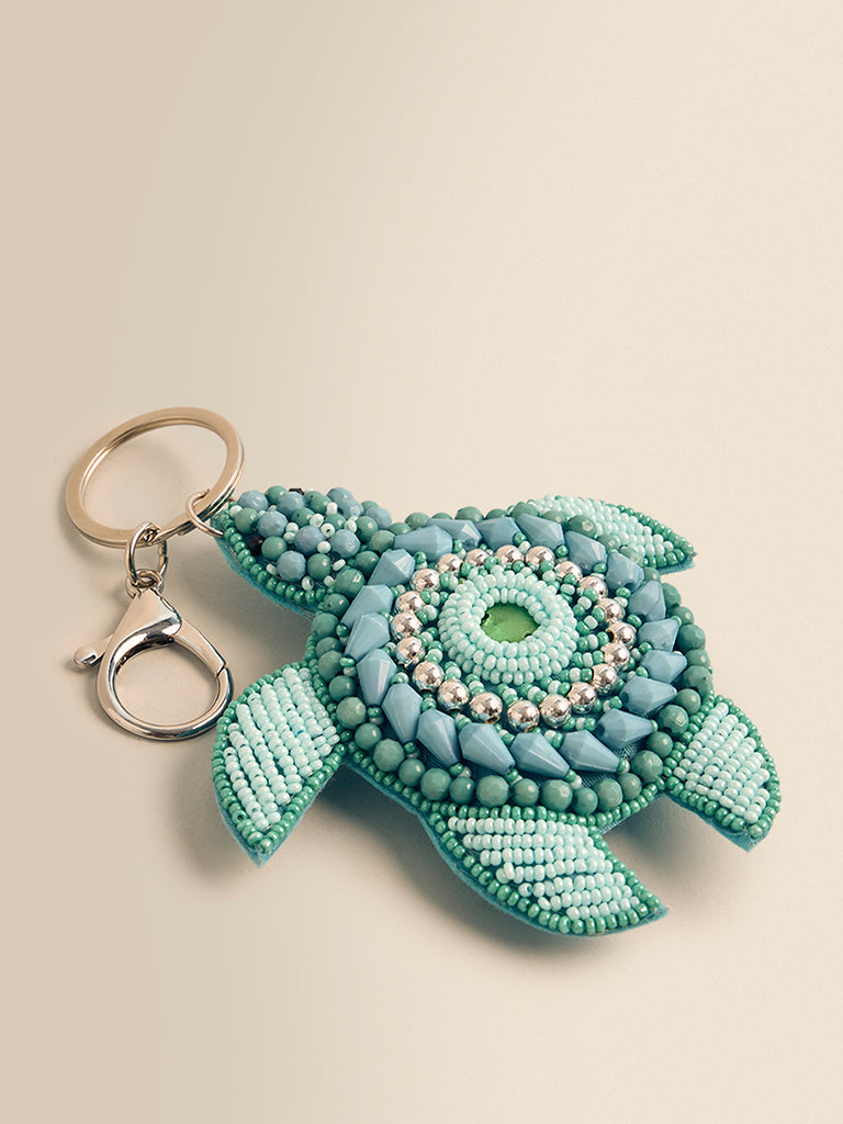 Beaded Turtle Keychain