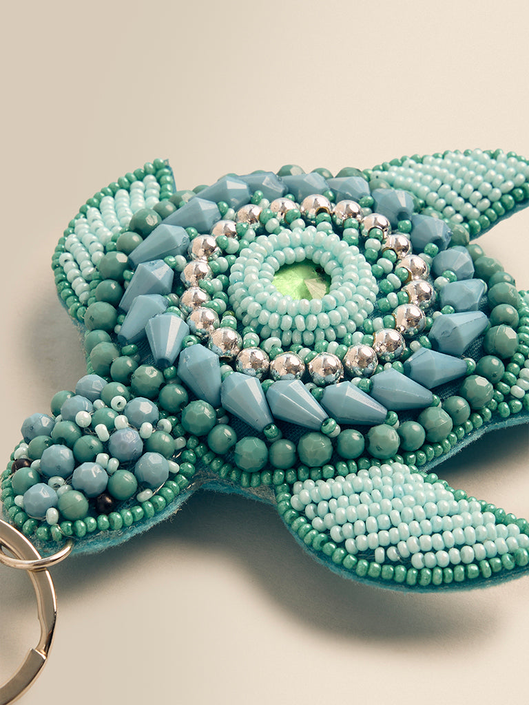 Beaded Turtle Keychain