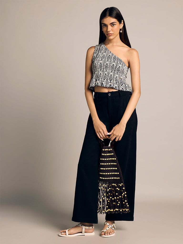 Fitted One-Shoulder Top