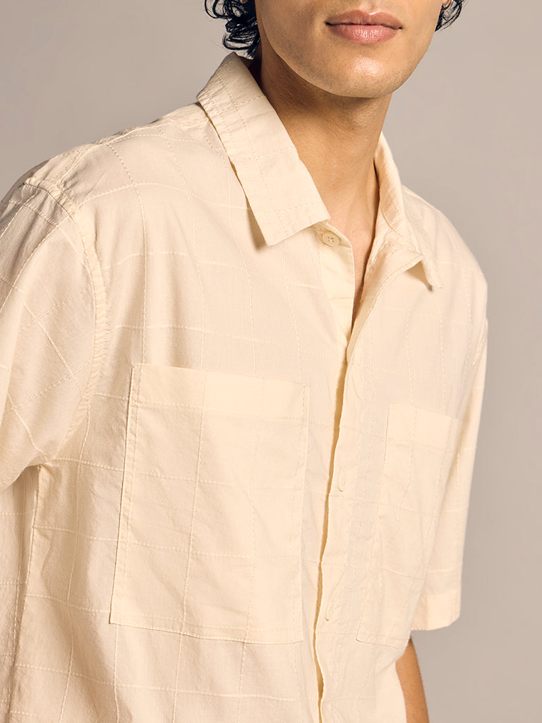 Boxy-Fit Checked Shirt