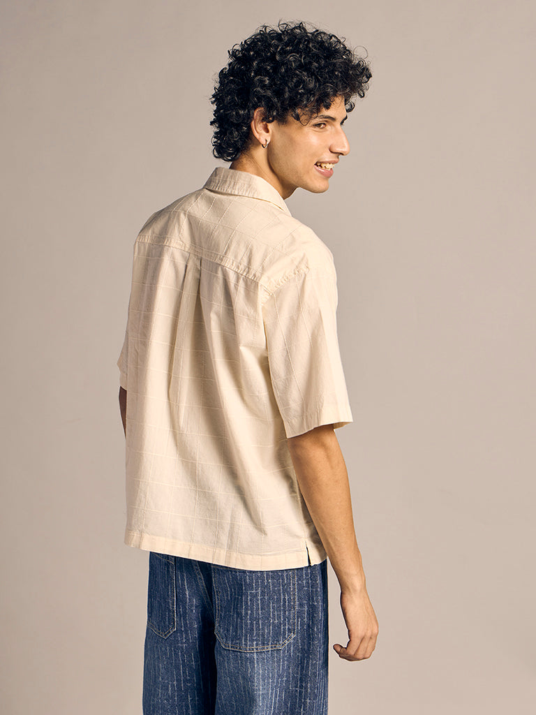 Boxy-Fit Checked Shirt