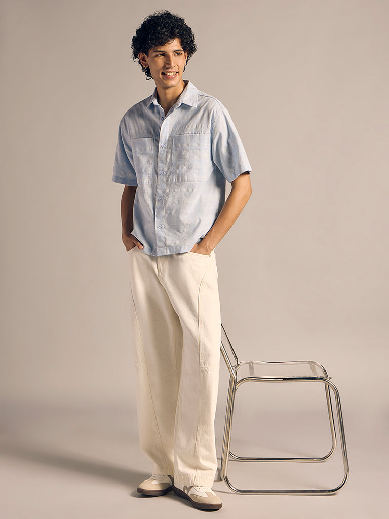 Boxy-Fit Checked Shirt