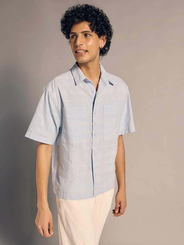 Boxy-Fit Checked Shirt