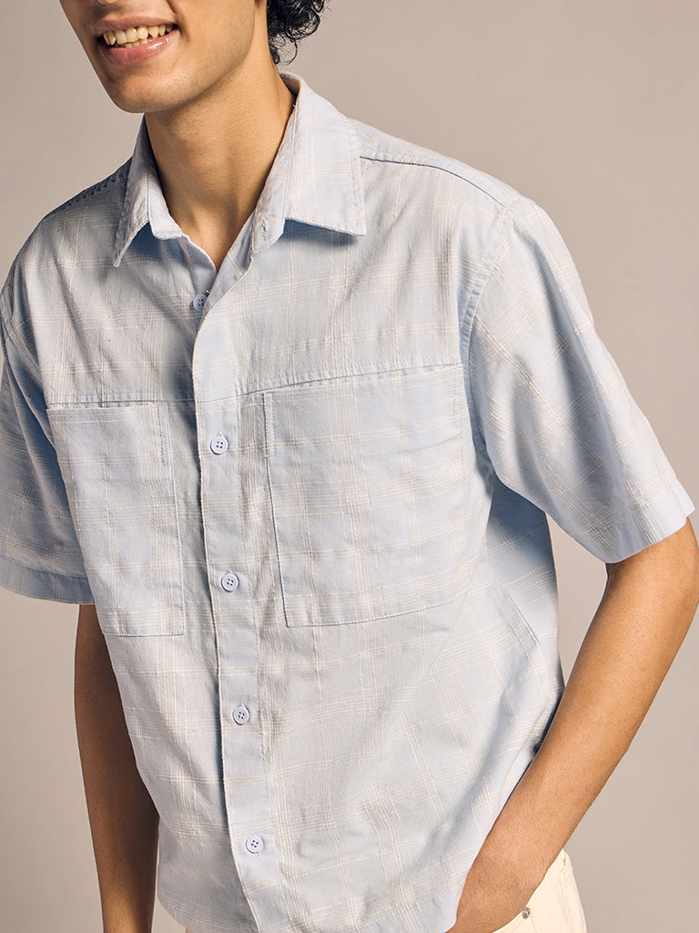 Boxy-Fit Checked Shirt