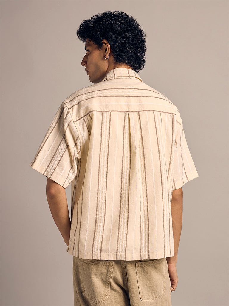 Boxy-Fit Striped Shirt