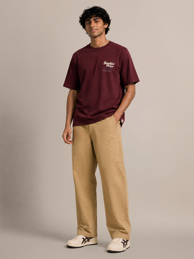 Straight-Fit Solid Pants