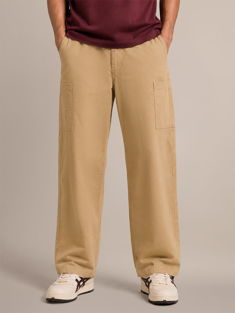 Straight-Fit Solid Pants