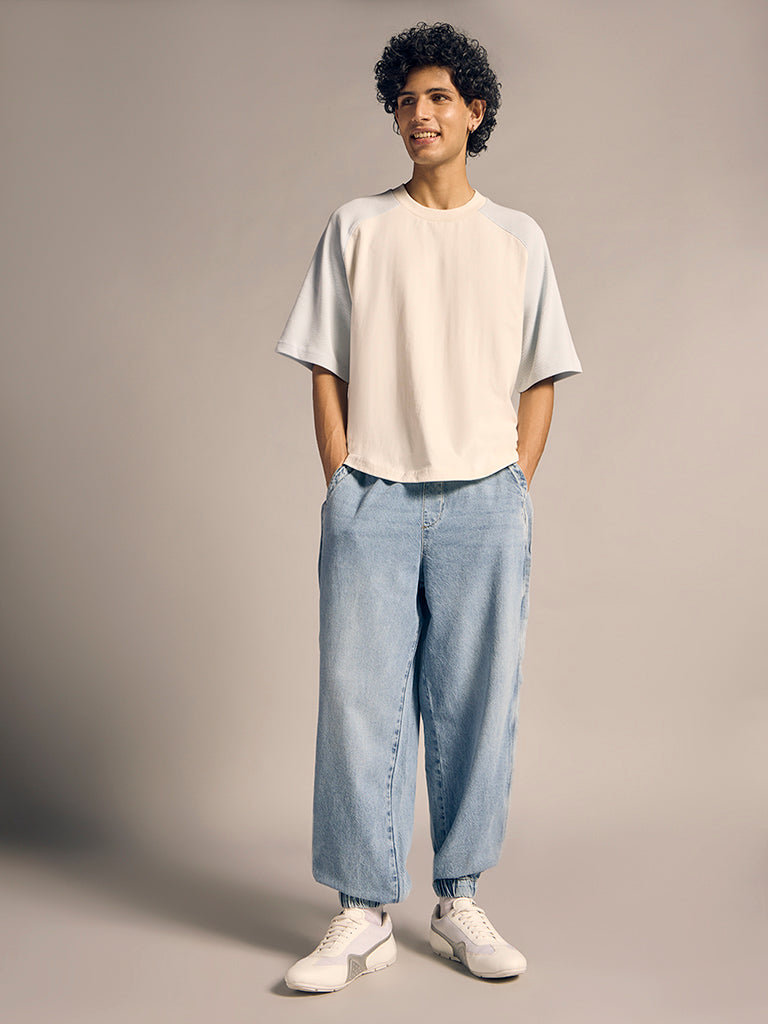 Baggy-Fit Denim Joggers