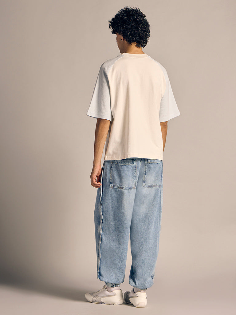 Baggy-Fit Denim Joggers
