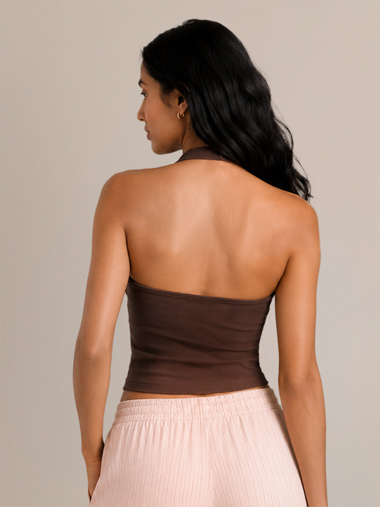 Studded Halter Neck Top