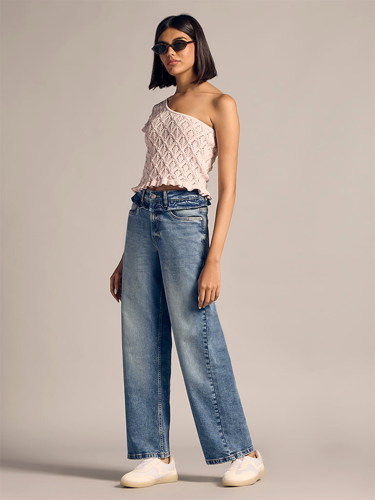 Knitted One-Shoulder Top