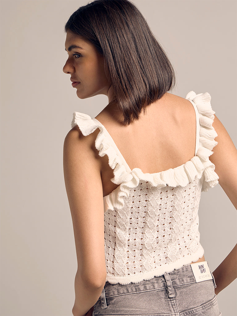 Knit-Textured Fitted Top