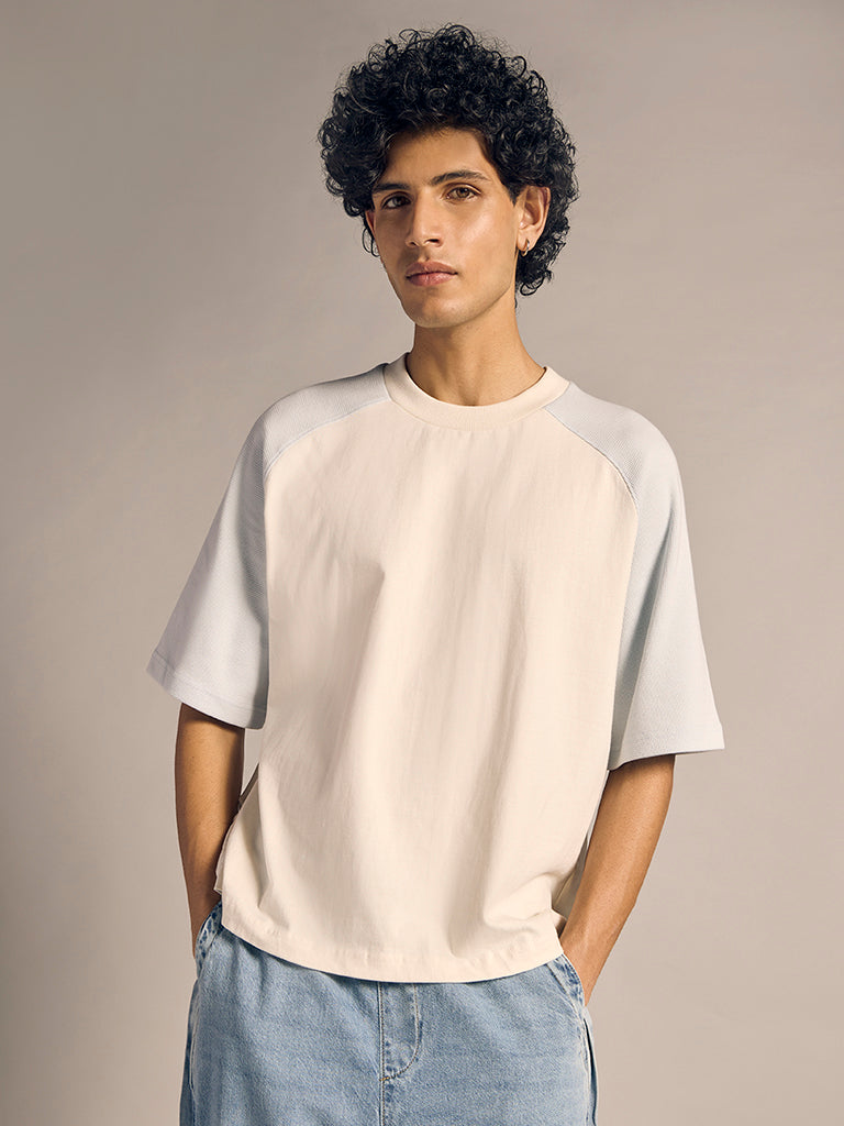 Boxy-Fit Colour-Block T-Shirt