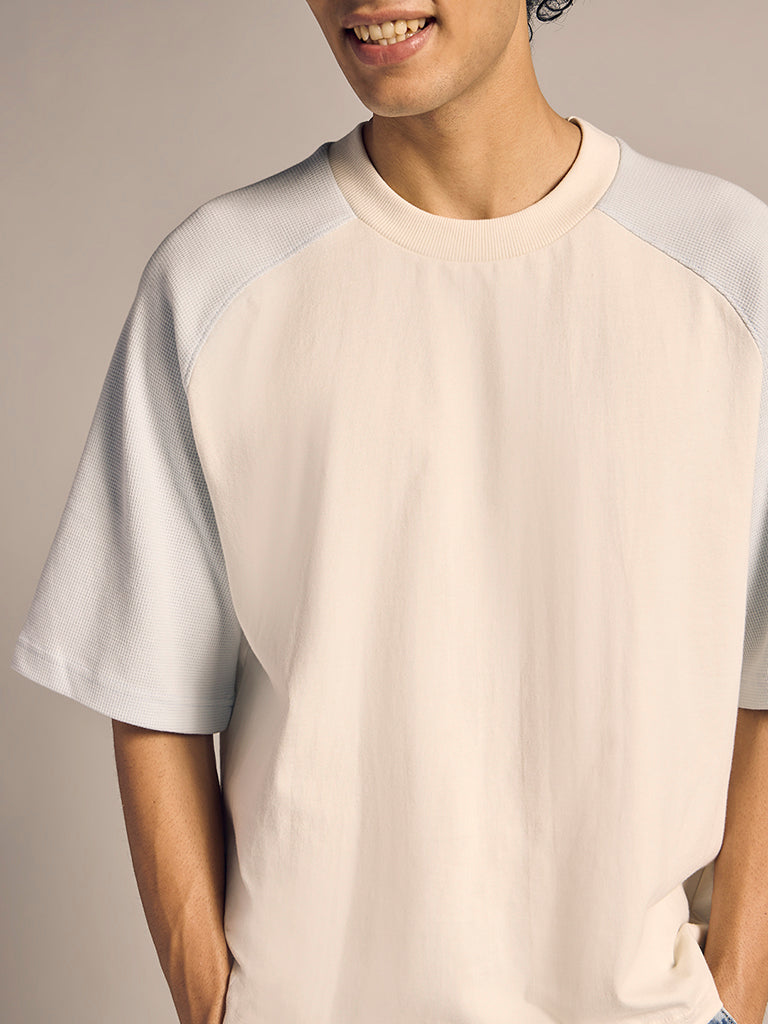 Boxy-Fit Colour-Block T-Shirt