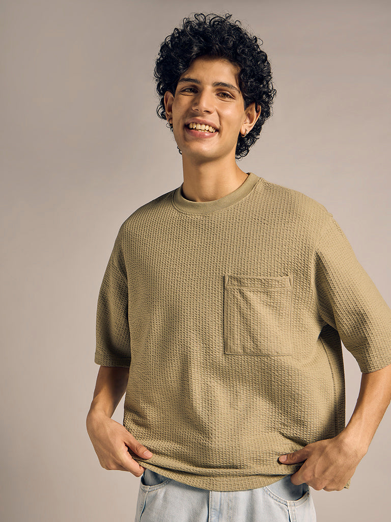 Boxy-Fit Waffle T-Shirt