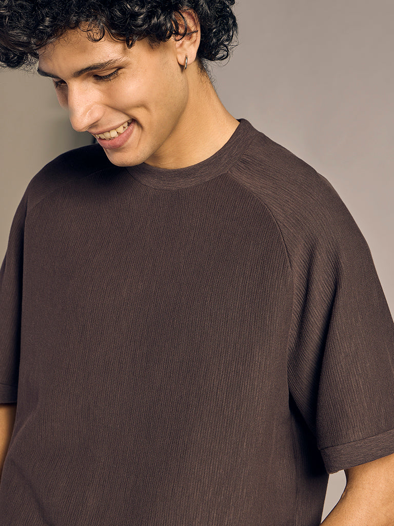 Regular-Fit Ribbed T-Shirt