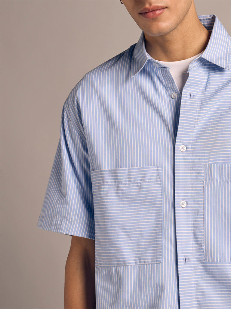 Boxy-Fit Striped Shirt