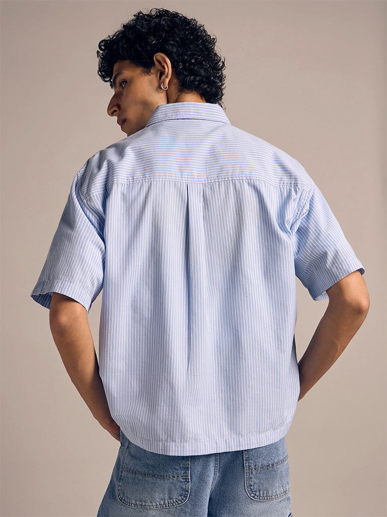 Boxy-Fit Striped Shirt