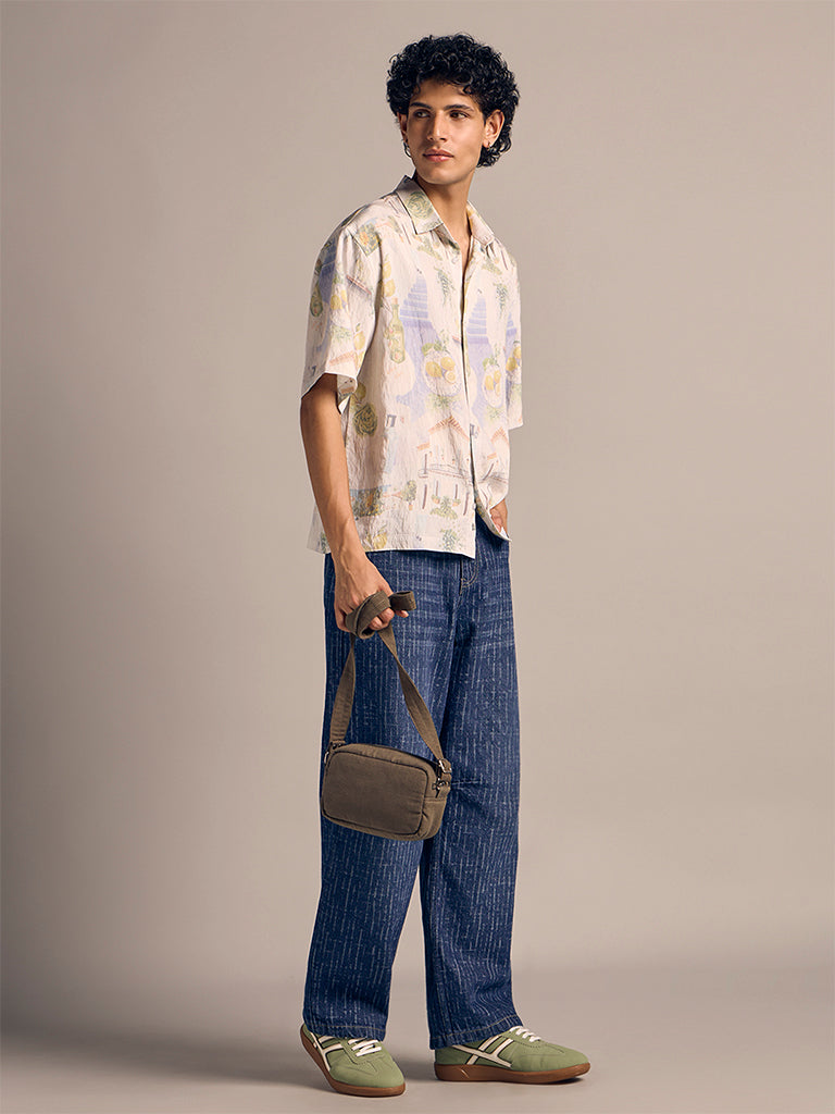 Boxy-Fit Printed Shirt