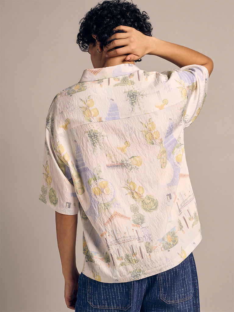 Boxy-Fit Printed Shirt