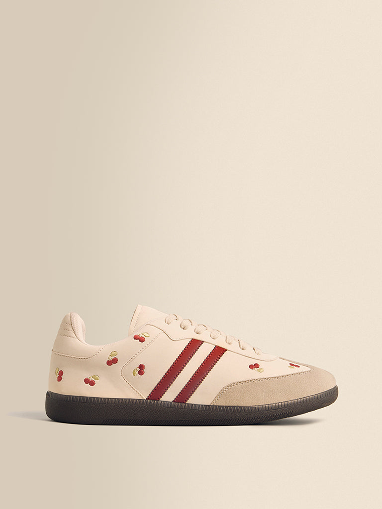 Cherry Embroidered Sneakers