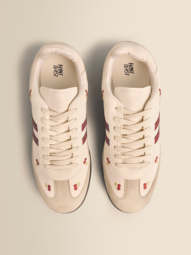 Cherry Embroidered Sneakers