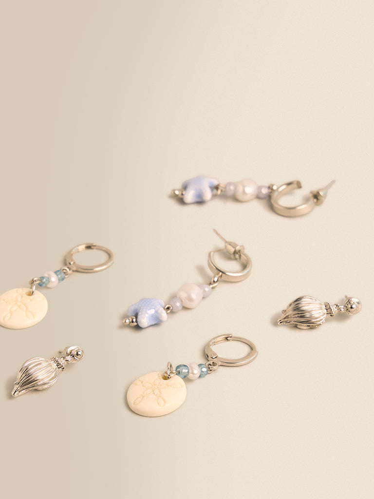 Marine-Inspired Earrings (Pack of 3)