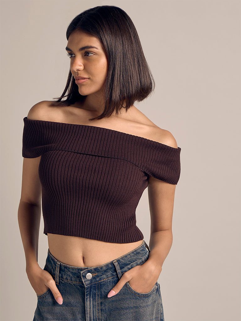Off-Shoulder Fitted Top