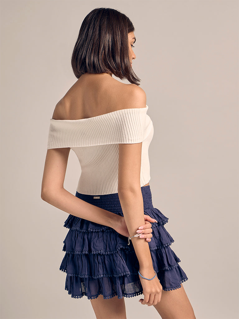 Off-Shoulder Fitted Top