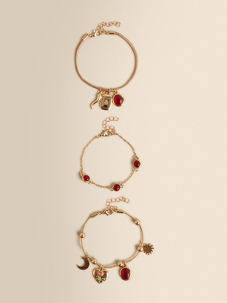 Multi-Charm Bracelets (Pack of 3)