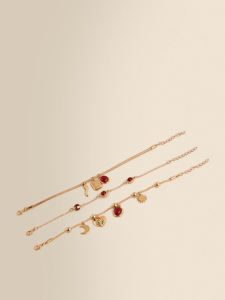 Multi-Charm Bracelets (Pack of 3)