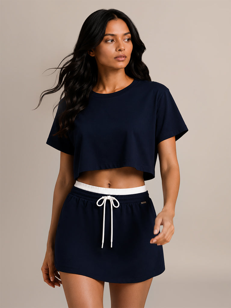 Boxy-Fit Solid T-Shirt