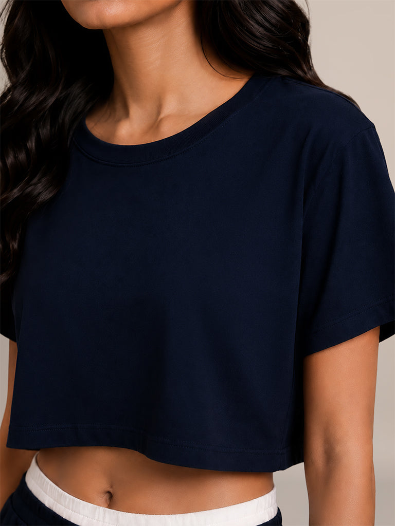 Boxy-Fit Solid T-Shirt