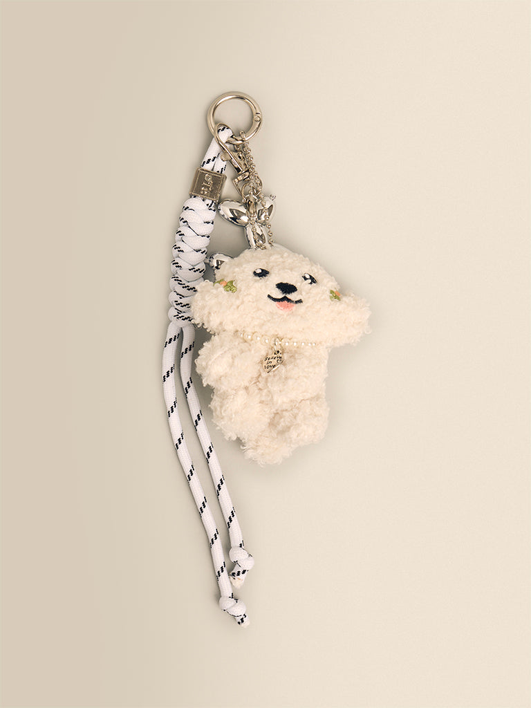 Poodle Charm Keychain